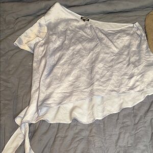 Express Light Blue Asymmetrical Blouse